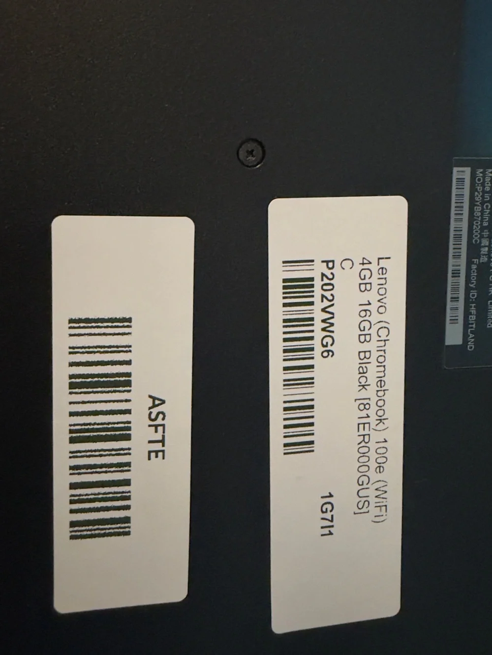 Lenovo Chromebook Laptop - Black.